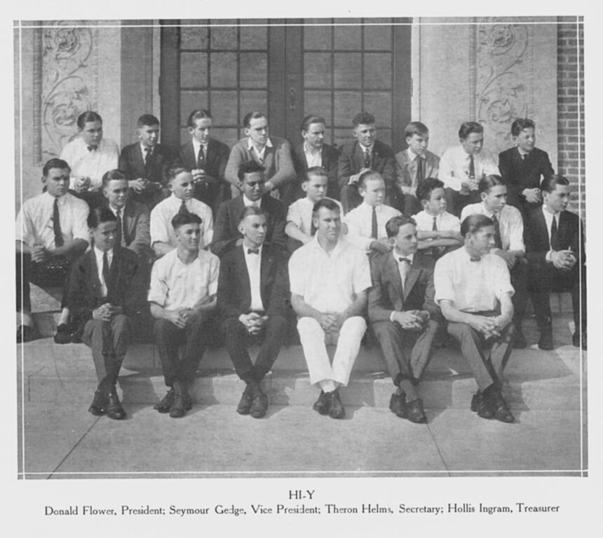 Hi Y Members in Echo Yearbook