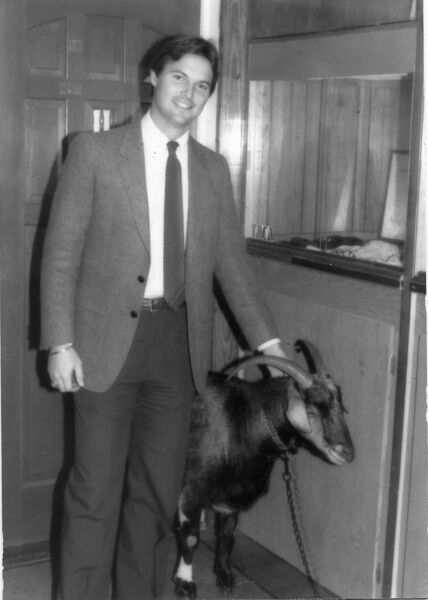 Fred Rohrdanz and a Goat