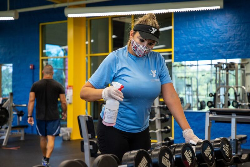 Y Staff Sanitizing Free Weights