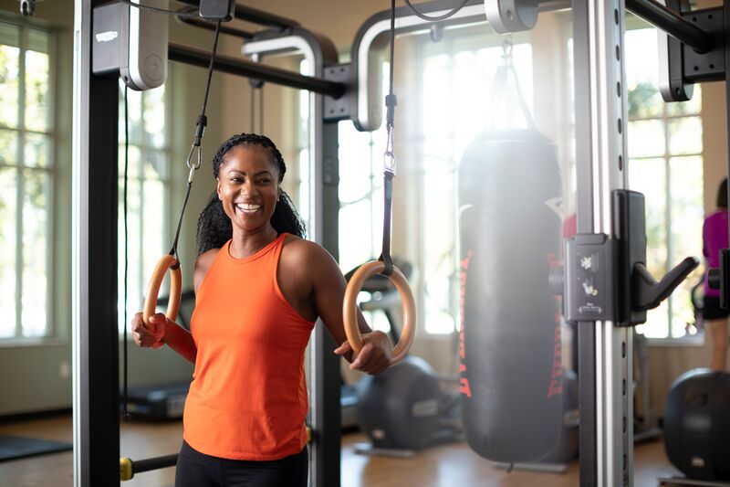 Woman Exercising at Dr. P. Phillips YMCA