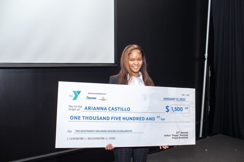 Scholarship Winners at the 2022 Arthur Pappy Kennedy Prayer Breakfast