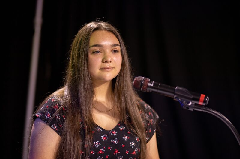 Christian Values Conference Teenager at the 2022 Arthur Pappy Kennedy Prayer Breakfast